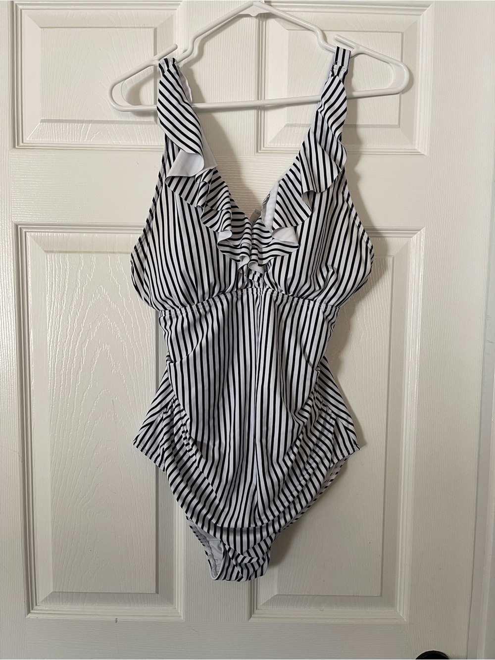Ruffled Deep V One Piece